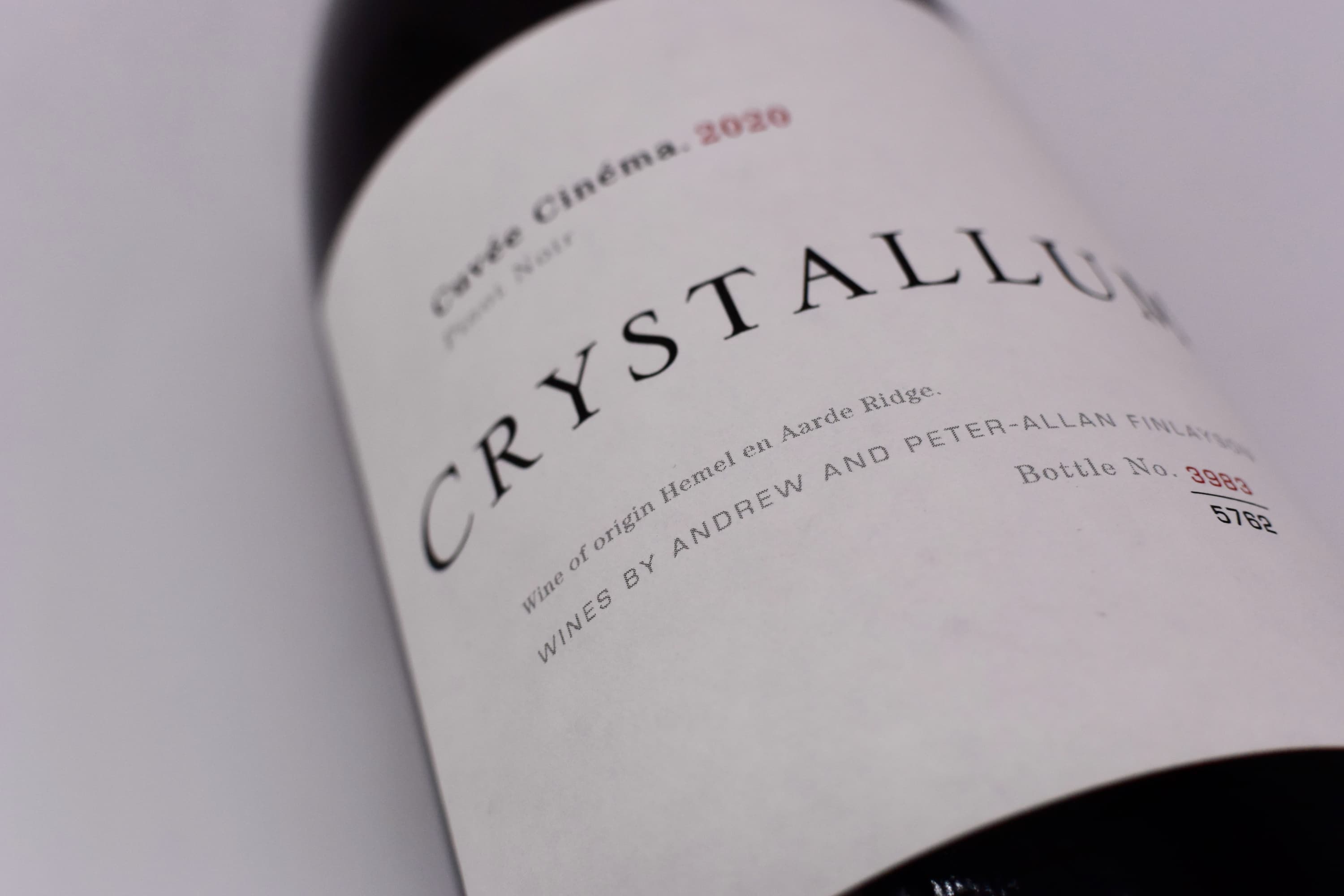 クリスタルム / キュヴェ・シネマ・ピノ・ノワール&nbsp;