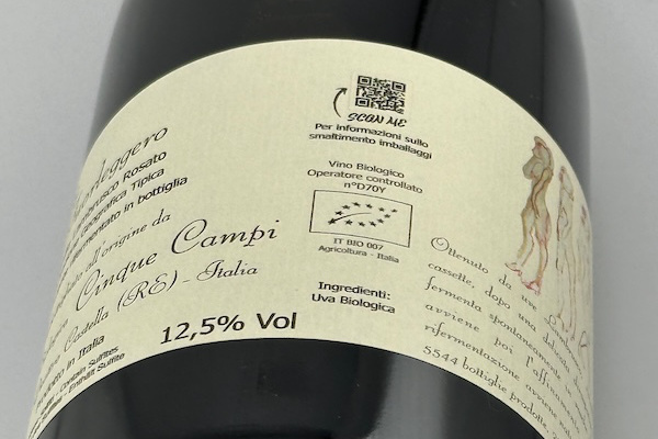 チンクエ・カンピ / ランブルスコ・デッレミリア　フリッツァンテ・ロザート　フオルレッジェーロ