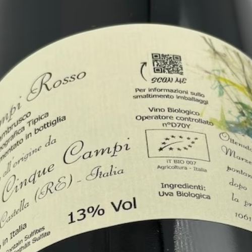 チンクエ・カンピ / ランブルスコ　デッレミリア　チンクエ・カンピ　ロッソ [2022]